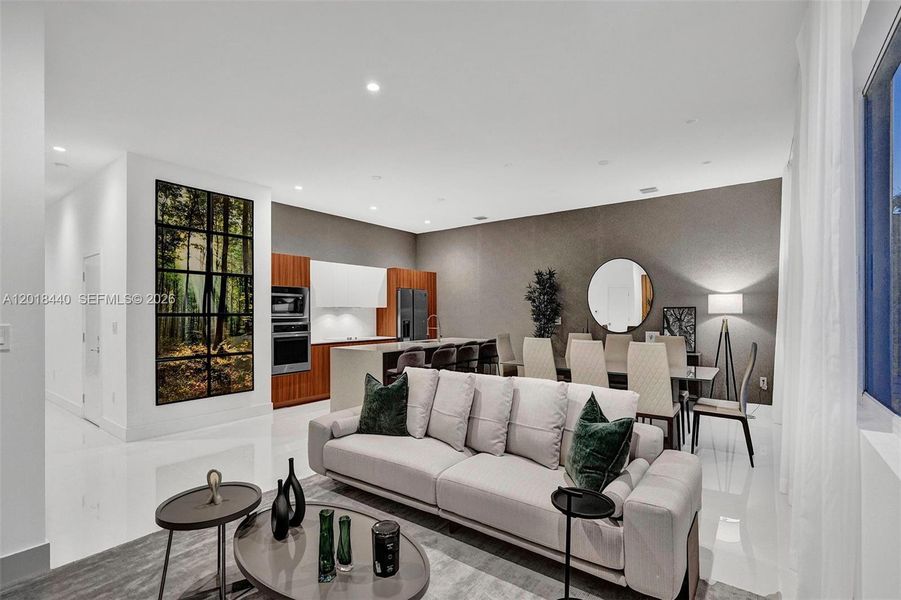 Furnished interior view inside a new home in , Fort Lauderdale (Image 3).