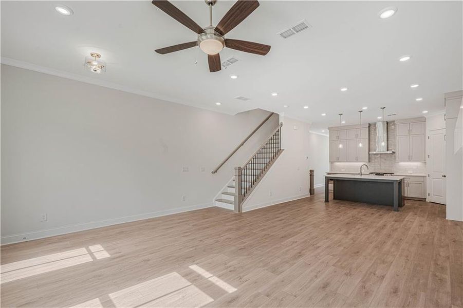 Spacious, unfurnished interior of a new home in Ward's Crossing Townhomes, Johns Creek (Image 35).