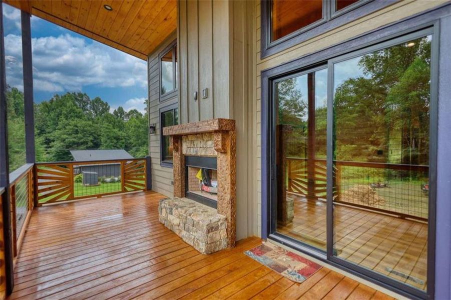 Exterior details and patio area of a home in , Blue Ridge (Image 44).