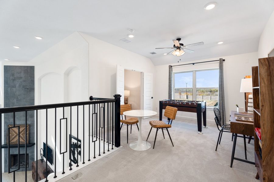 Furnished interior view inside a new home in Valencia on the Lake, Little Elm (Image 11). Furnished interior view inside a new home in Valencia on the Lake, Little Elm (Image 11).