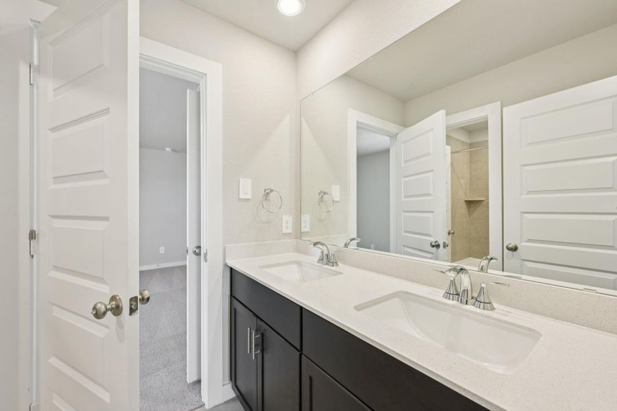Furnished interior view inside a new home in Sundance Cove - Premier Series, Crosby (Image 10).