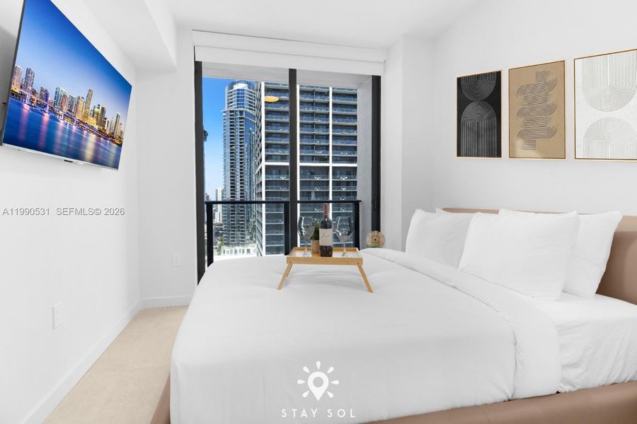 Furnished interior view inside a new home in , Miami (Image 9).