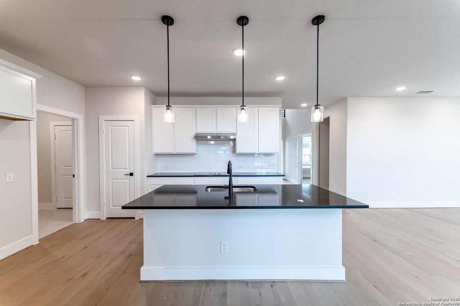 Furnished interior view inside a new home in The Woodlands at Medina Hills, Mico (Image 6).