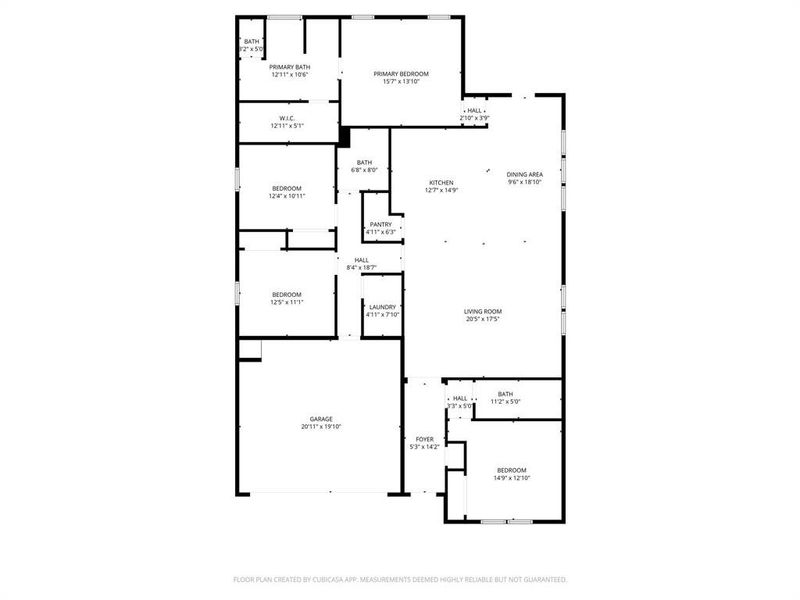 2D floor plan layout of this home in , Terrell, TX (Image 4).