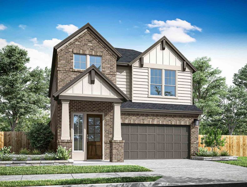 Representative exterior photo of a completed home built from the Heron by Tri Pointe Homes in Trillium 40′, Richmond, TX (Image 23). Representative exterior photo of a completed home built from the Heron by Tri Pointe Homes in Trillium 40′, Richmond, TX (Image 23).