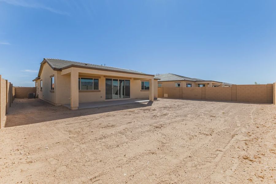 Exterior details and patio area of a home in Forté at Granite Vista, Waddell (Image 28).