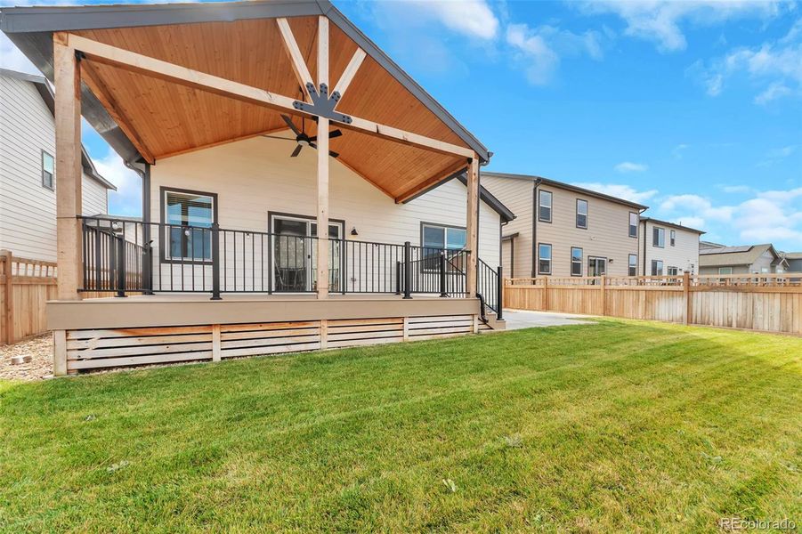 Exterior details and patio area of a home in Mosaic at Brighton Crossings, Brighton (Image 21). Exterior details and patio area of a home in Mosaic at Brighton Crossings, Brighton (Image 21).