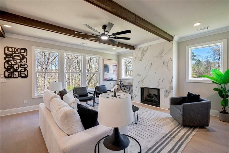 Furnished interior view inside a new home in , Atlanta (Image 13).