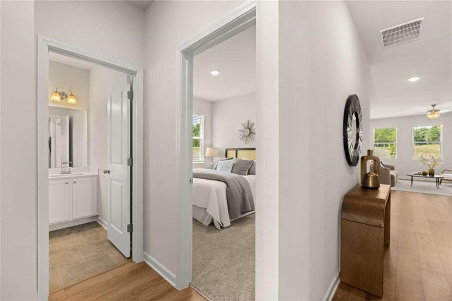 Furnished interior view inside a new home in Hillbrooke Preserve, Conyers (Image 9).