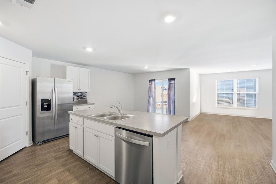 Furnished interior view inside a new home in , Santee (Image 7).