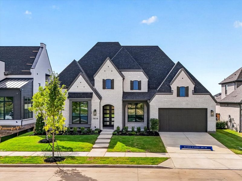 Front exterior of a new home in Mosaic, Celina, TX, highlighting curb appeal (Image 1). Front exterior of a new home in Mosaic, Celina, TX, highlighting curb appeal (Image 1).