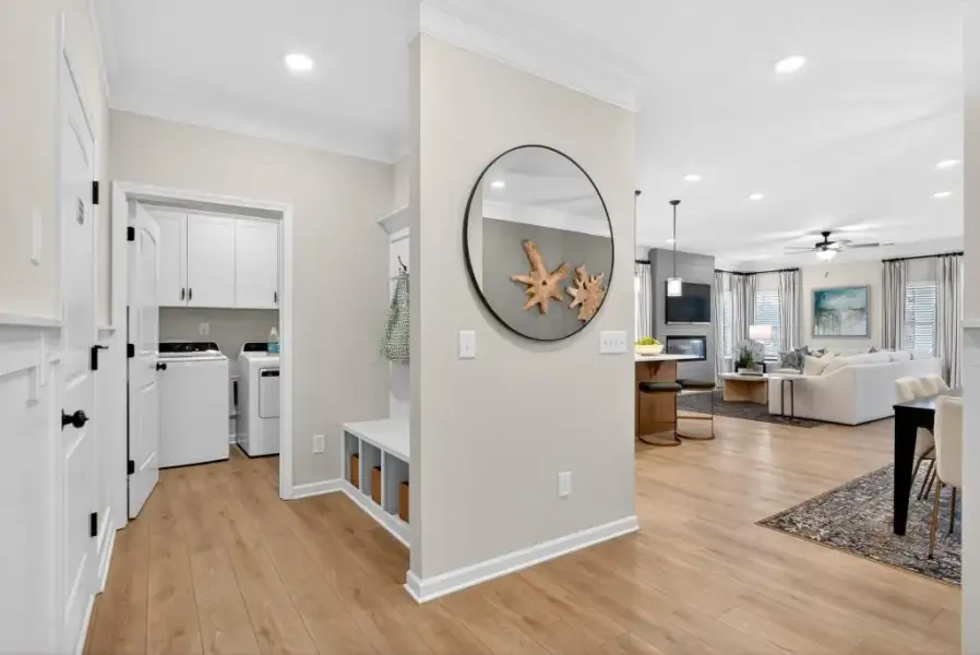 Furnished interior view inside a new home in Summerfield Place, Carrollton (Image 31). Furnished interior view inside a new home in Summerfield Place, Carrollton (Image 31).