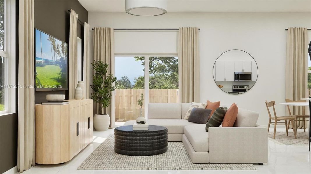 Furnished interior view inside a new home in Coral Landings, Florida City (Image 12).