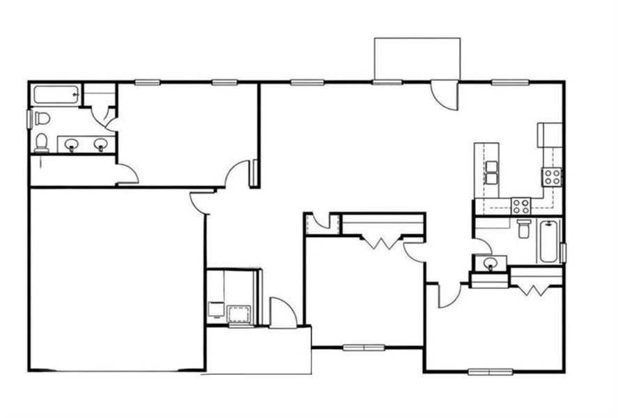 2D floor plan layout of this home in , Mount Airy, GA (Image 3).