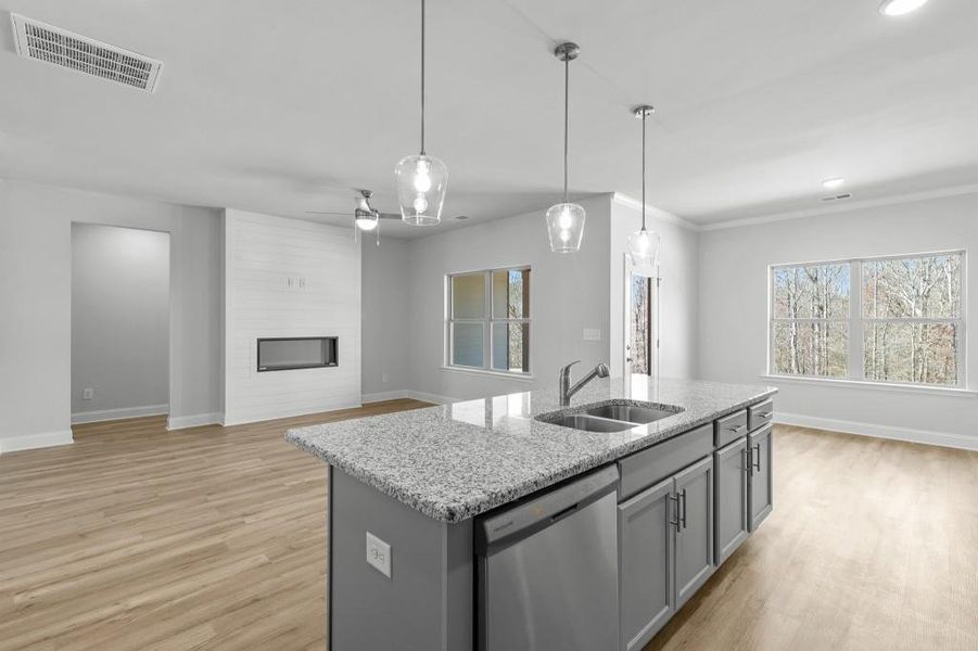 Furnished interior view inside a new home in , Homer (Image 5). Furnished interior view inside a new home in , Homer (Image 5).