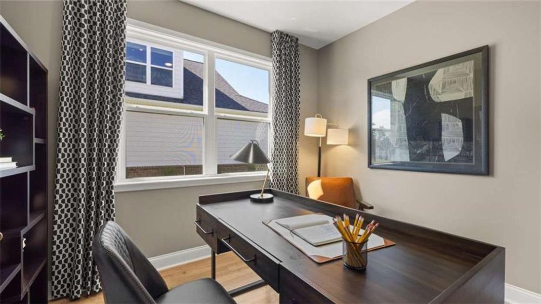 Furnished interior view inside a new home in Oak Ridge Meadows - Active Adult, Locust Grove (Image 10).