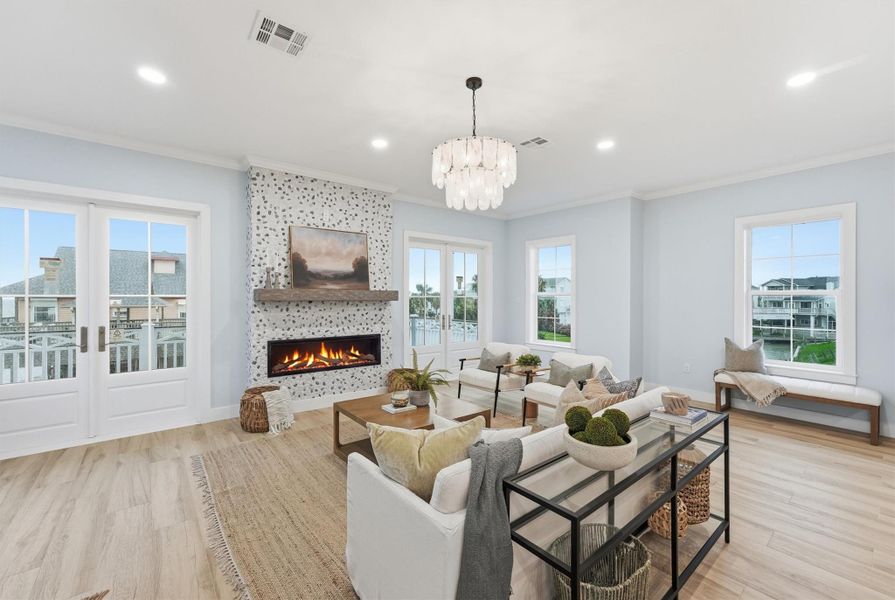 Furnished interior view inside a new home in , Tiki Island (Image 35).