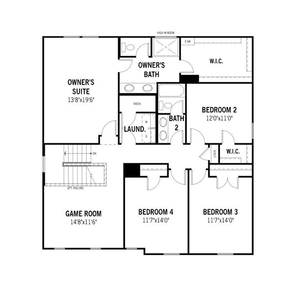 2D floor plan layout of this home in Arbors at Legacy Hills, Celina, TX (Image 7).