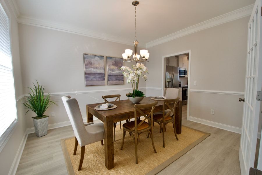 Furnished interior view inside a new home in Patriot’s Watch, Shallotte (Image 5).