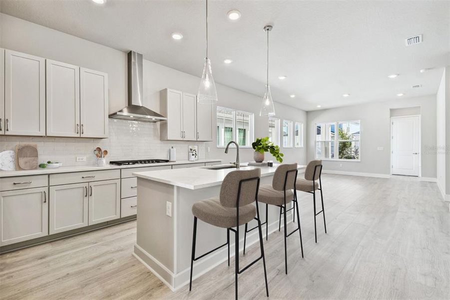 Furnished interior view inside a new home in Emerald Landing at Waterside at Lakewood Ranch – Cottage Series, Sarasota (Image 8). Furnished interior view inside a new home in Emerald Landing at Waterside at Lakewood Ranch – Cottage Series, Sarasota (Image 8).