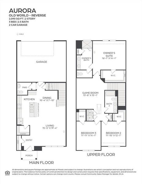 With a wonderful open concept main floor and spacious bedrooms upstairs, our Aurora Reverse plan is your dream home come to life! With a wonderful open concept main floor and spacious bedrooms upstairs, our Aurora Reverse plan is your dream home come to life!