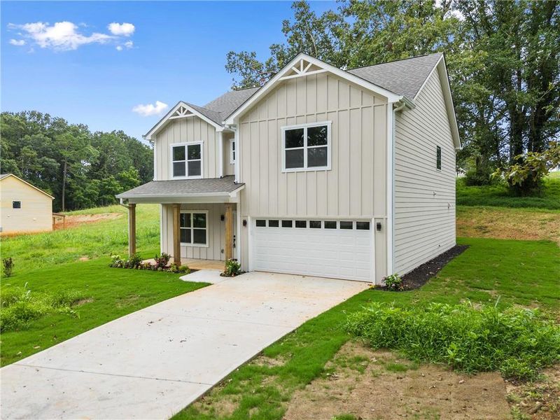 Front exterior of a new home in , Clarkesville, GA, highlighting curb appeal (Image 21). Front exterior of a new home in , Clarkesville, GA, highlighting curb appeal (Image 21).