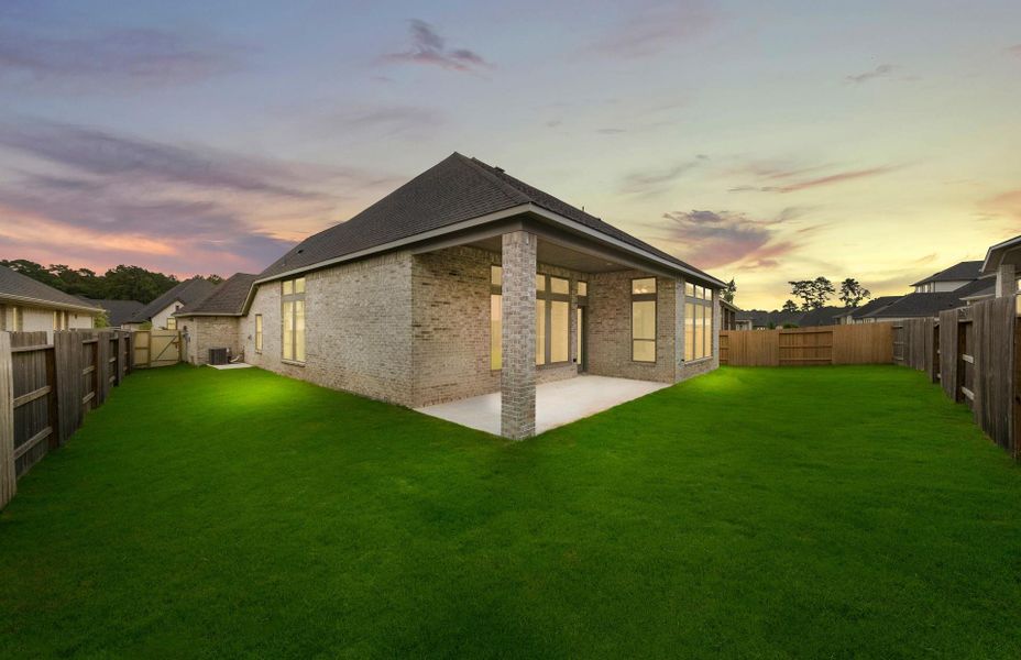 Exterior details and patio area of a home in Audubon 60′, Magnolia (Image 26).