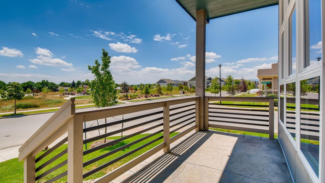 Representative exterior photo of a completed home built from the 2100 2-Story Front Load by Markel Homes in West Grange, Longmont, CO (Image 3).