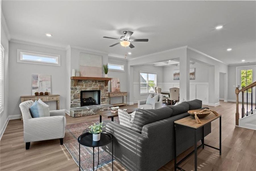 Furnished interior view inside a new home in , Dallas (Image 8).