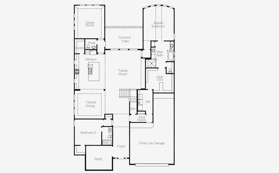 2D floor plan layout for the Murchison - 60 Homesites by Coventry Homes in Candela 60', Richmond, TX (Image 5). 2D floor plan layout for the Murchison - 60 Homesites by Coventry Homes in Candela 60', Richmond, TX (Image 5).