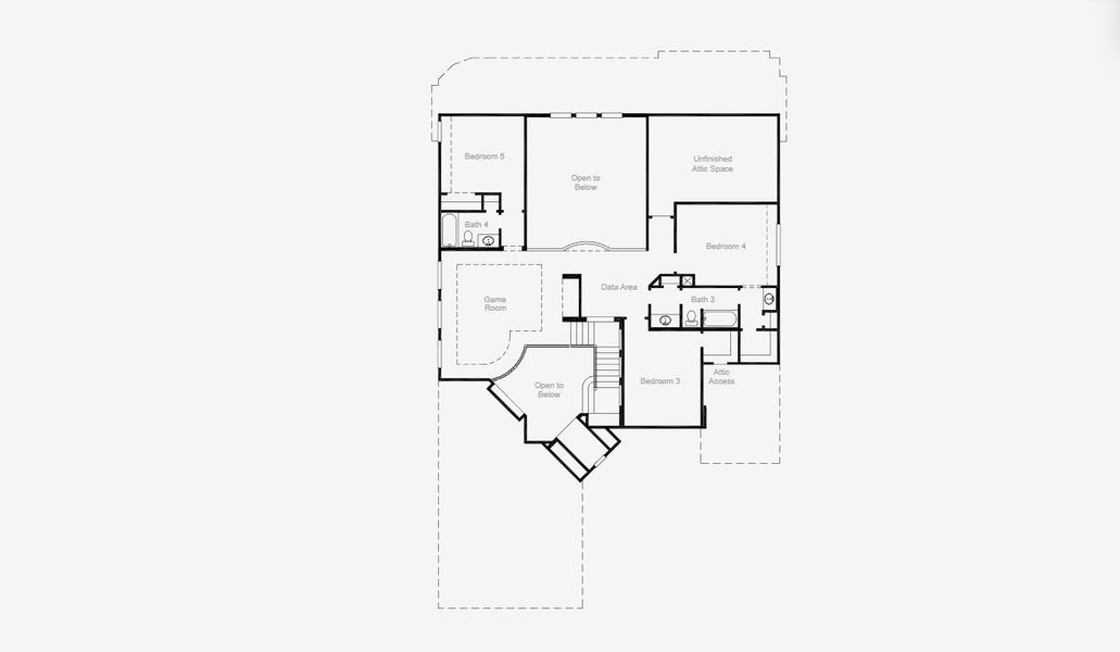 2D floor plan layout for the Lockhart by Coventry Homes in Dominion of Pleasant Valley 70', Wylie, TX (Image 25). 2D floor plan layout for the Lockhart by Coventry Homes in Dominion of Pleasant Valley 70', Wylie, TX (Image 25).