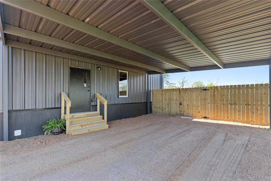 Exterior details and patio area of a home in , Brownwood (Image 26).