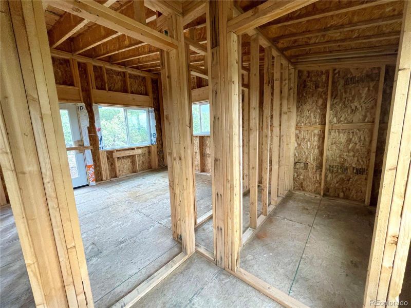 Upstairs with framing