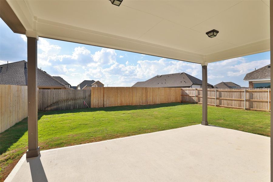 Exterior details and patio area of a home in Southern Pointe, College Station (Image 2). Exterior details and patio area of a home in Southern Pointe, College Station (Image 2).