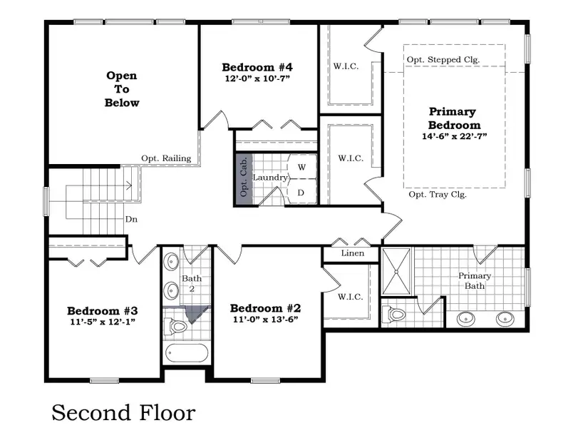 2D floor plan layout for the The Brittain by Norfolk Homes in Fosdick Glen of Saline, Saline, MI (Image 4).