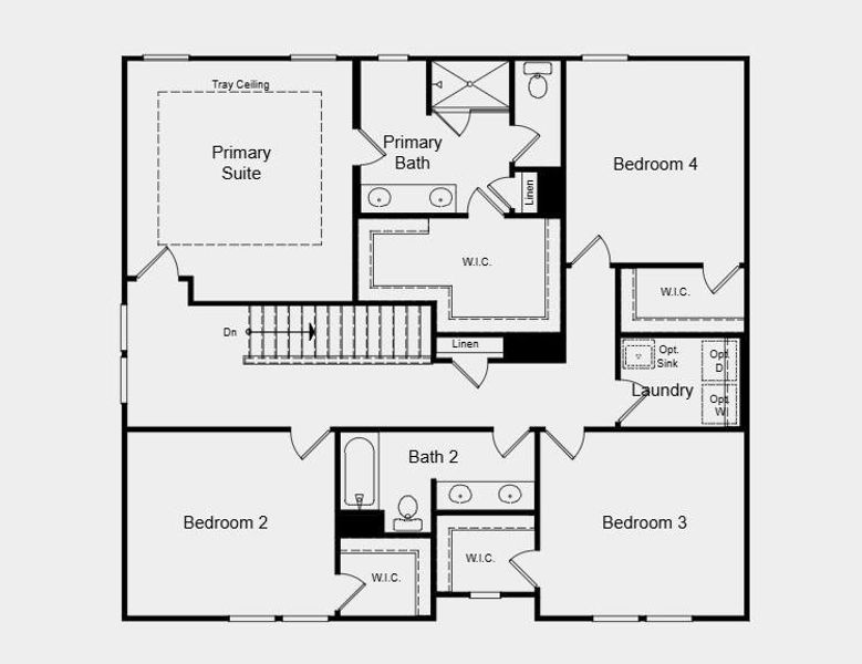 2D floor plan layout of this home in Windance Lake, Loganville, GA (Image 3).