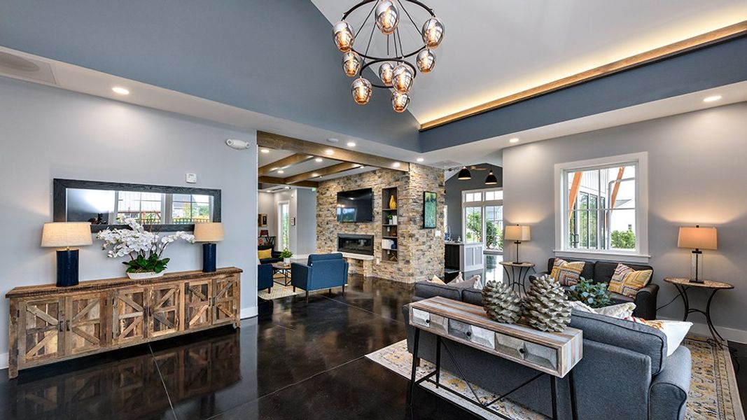 Furnished interior view inside a new home in Bridgeberry, Holly Springs (Image 19).