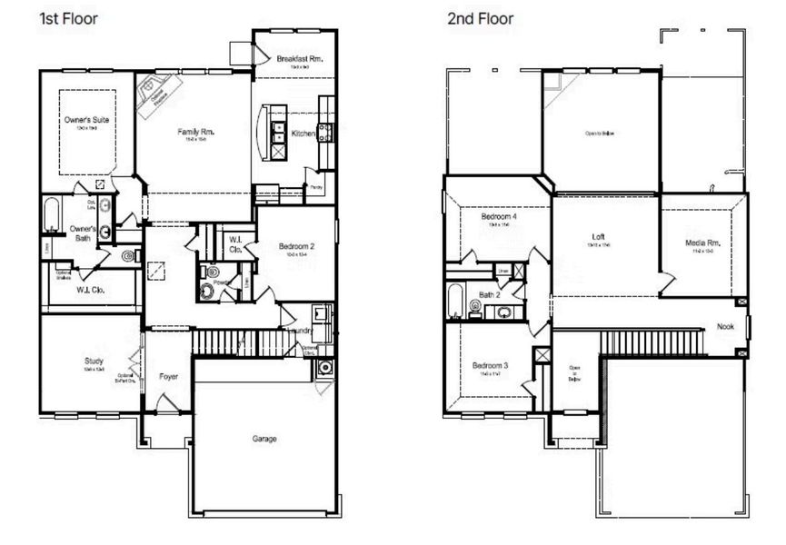 2D floor plan layout for the Reagan by First America Homes in Villas Las Flores, Floresville, TX (Image 1). 2D floor plan layout for the Reagan by First America Homes in Villas Las Flores, Floresville, TX (Image 1).