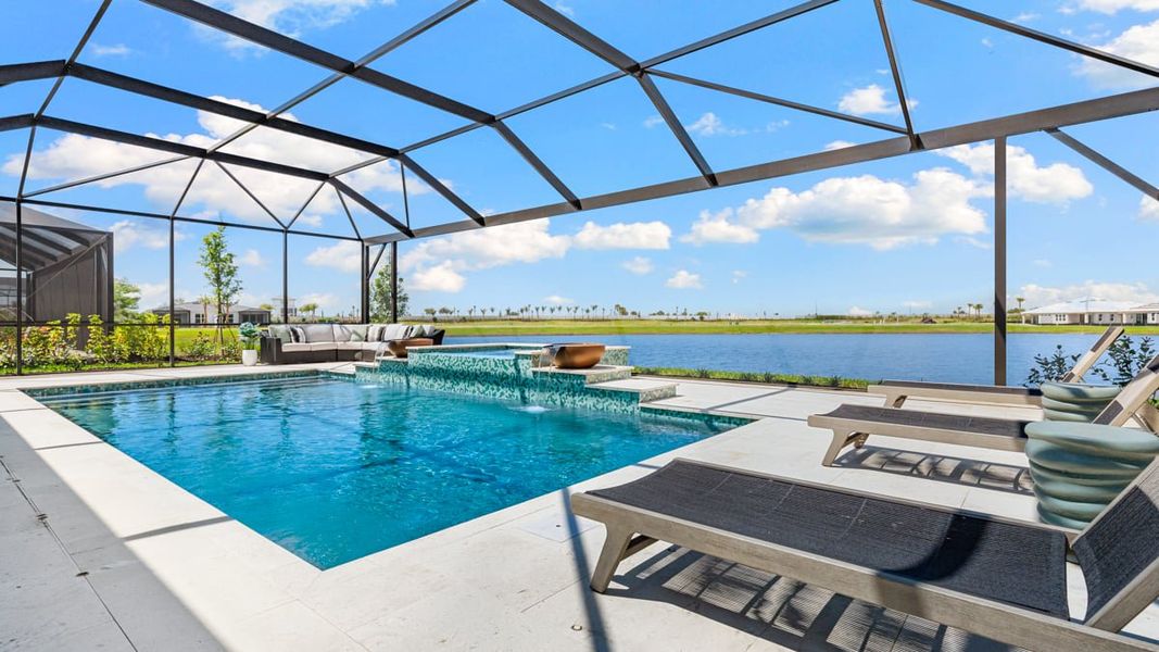 Representative exterior details of a home built from the Pallazio II by Taylor Morrison in Skye Ranch Community Group Page, Sarasota (Image 3).