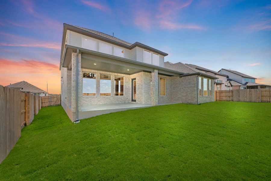 Rear of Home and Private Backyard