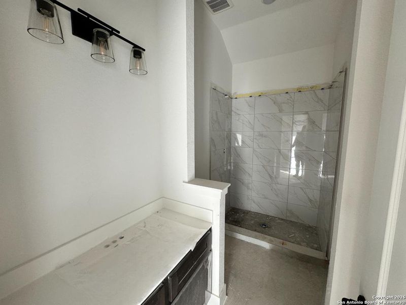 In-progress construction of a new home in Megan's Landing 70's, Castroville, TX (Image 10).