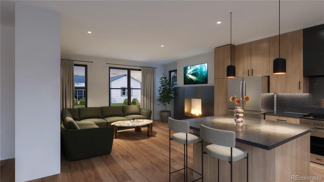 Furnished interior view inside a new home in , Arvada (Image 5). Furnished interior view inside a new home in , Arvada (Image 5).