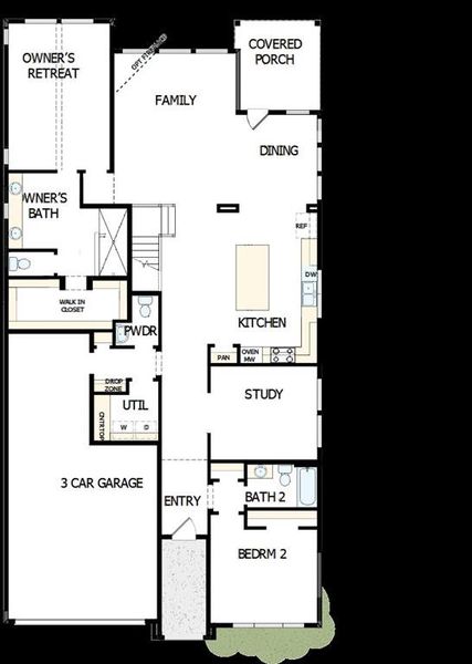 2D floor plan layout of this home in Painted Tree - Classic Series, McKinney, TX (Image 2). 2D floor plan layout of this home in Painted Tree - Classic Series, McKinney, TX (Image 2).