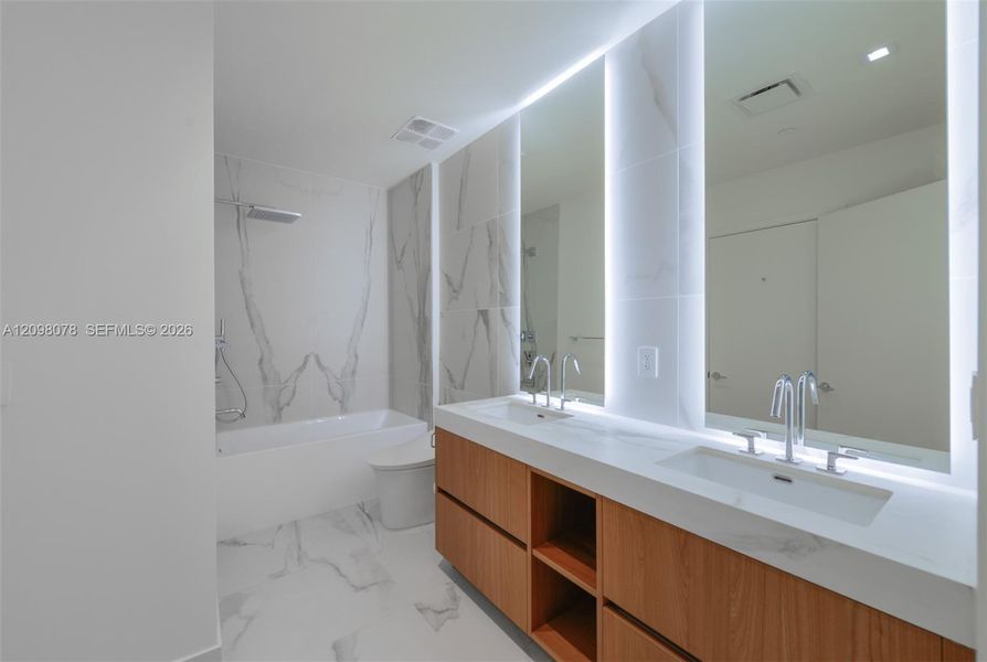 Furnished interior view inside a new home in , Miami (Image 9).