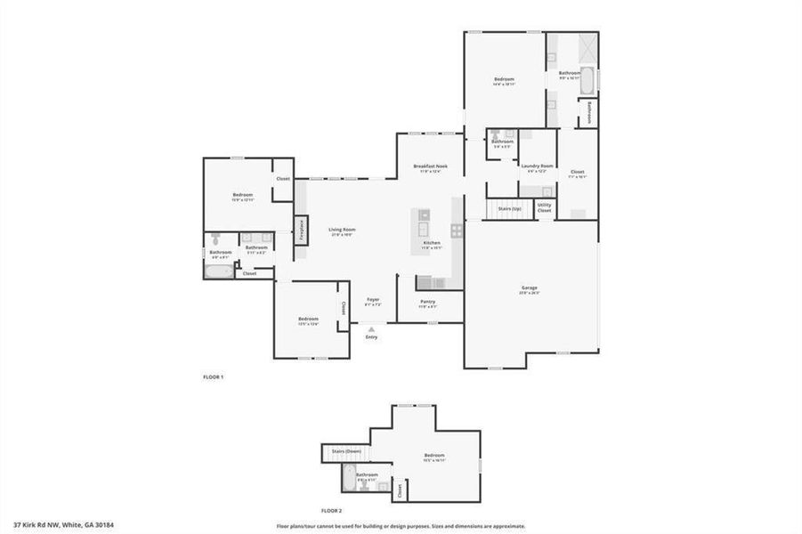2D floor plan layout of this home in , White, GA (Image 6).