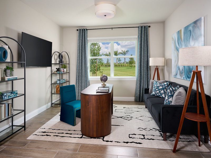 Furnished interior view inside a new home in Crescent Lakes - Signature Series, Punta Gorda (Image 7).