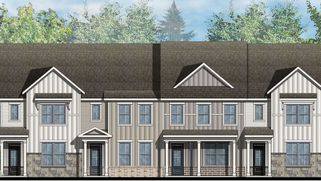 Representative rendering of the exterior for the Amesbury by D.R. Horton (Image 3).
