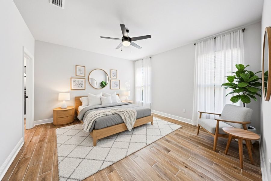 Front exterior of a new home in The Bluffs at Lafayette, Freeport, FL, highlighting curb appeal (Image 15).