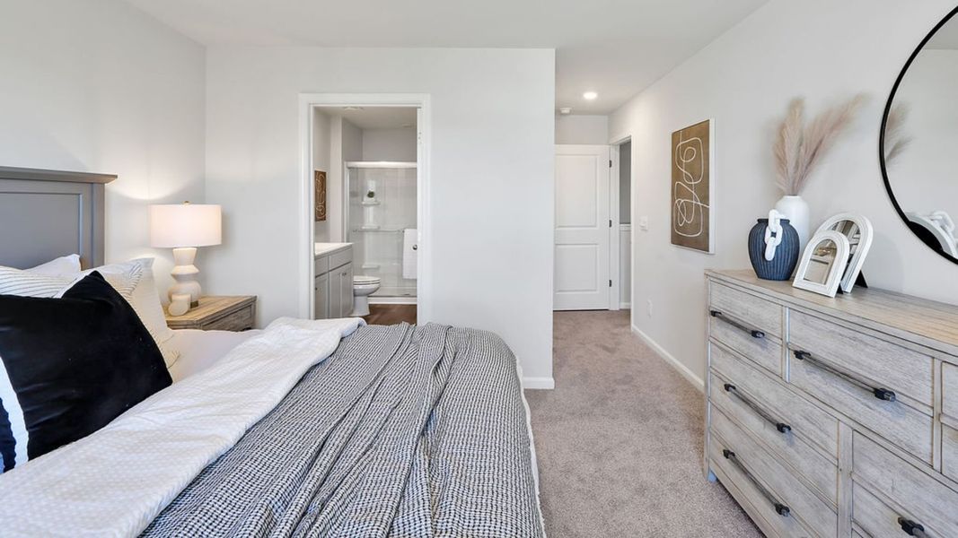 Representative furnished interior of a home built from the MITCHELL TOWNHOME by D.R. Horton in Grayson Park Townhomes, Leland (Image 18). Representative furnished interior of a home built from the MITCHELL TOWNHOME by D.R. Horton in Grayson Park Townhomes, Leland (Image 18).