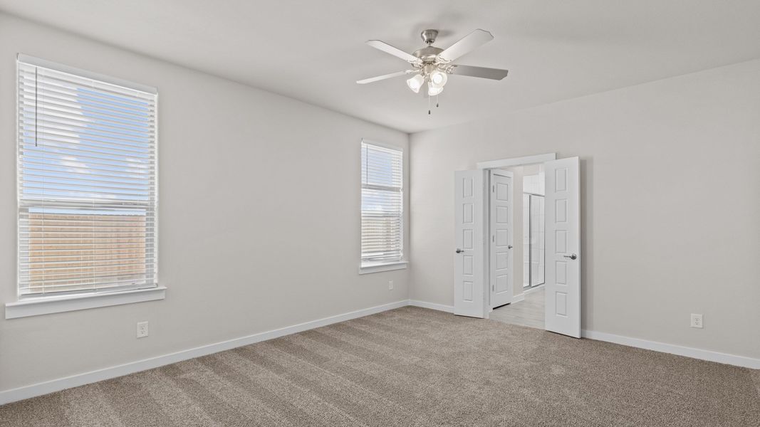 Representative unfurnished interior of a home built from the PORTALES by D.R. Horton in Northwest Passage, Midland (Image 11). Representative unfurnished interior of a home built from the PORTALES by D.R. Horton in Northwest Passage, Midland (Image 11).